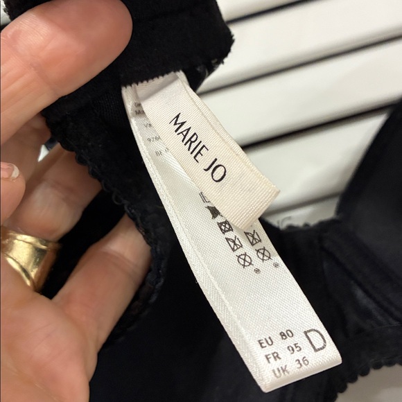 Marie Jo Avero Convertible Bra 36D Black and Brown Floral Bra Shimmery Goldish - Picture 10 of 10